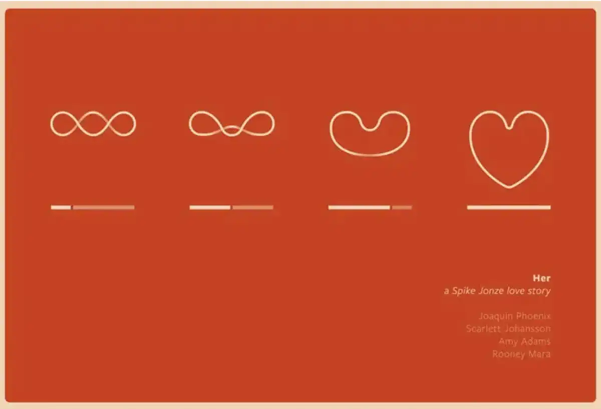 Formes et symboles sur fond orange