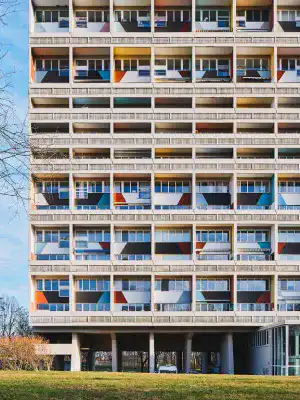 Façade de l'unité d'habitation de Berlin