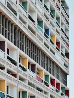 Façade Sud-Ouest de la Cité Radieuse 